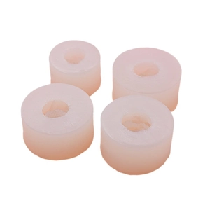 Lot de 4 moules en silicone rose translucide pour bougies DIY et savons faits main