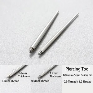 Body Piercing Insertion Pin Stainless Steel Externally Threaded Taper Guide Tool Accessory