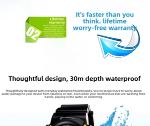 Close-up of waterproof sports digital watch with 30m water resistance performance