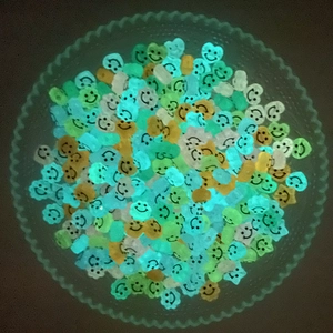 Perline acriliche luminose con faccina a forma di cuore e stella per gioielli fai-da-te