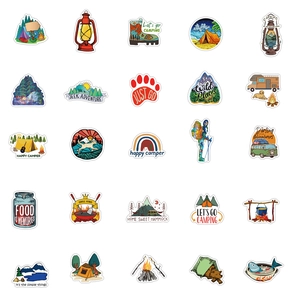 50pcs waterproof outdoor camping graffiti stickers for luggage, laptops and motorcycles