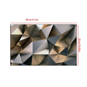 Detail view of 80x50cm geometric absorbent bath mat with non-slip texture and dimensions