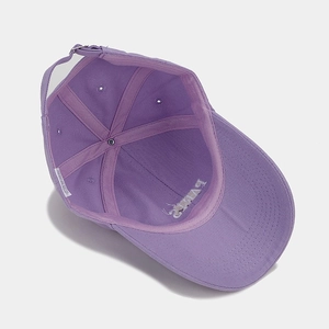Purple cotton baseball cap with Paris embroidery and adjustable metal strap