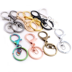 7cm keychain lobster clasp set with 30mm rings in various metallic finishes and colors