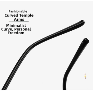Detailed macro view of black polarized sunglasses temple tips with a sleek curved design