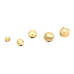 Faceted gold stainless steel beads in various sizes for DIY jewelry making