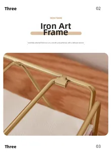 Close-up of matte gold iron frame tissue holder with smooth polished welding and thick metal