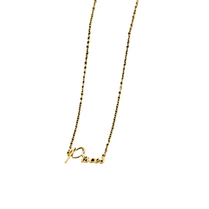 Minimalist gold Pisces zodiac pendant necklace with delicate O-chain for women