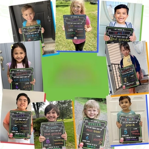 Tableau réutilisable pour le premier jour d'école afin de capturer les étapes clés