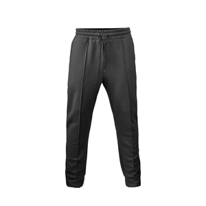 Pantaloni jogger da uomo grigio scuro con coulisse e tessuto strutturato casual
