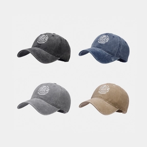 Vintage Washed Cotton Baseball Cap Motherhood Rock Skull Print Distressed Adjustable Sun Protection Dad Hat For Women