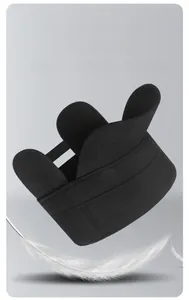 Close-up of winter thermal cap showing the warmth-retaining wool fabric and ear protection