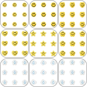Cute Ceramic Smiley Face Loose Beads Heart Star Flower Cloud Shapes For DIY Jewelry Making Necklaces Phone Straps Cartoon Style