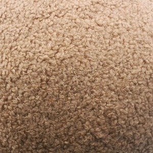 Women's winter sherpa fleece navy cap in camel color featuring warm textured teddy fabric