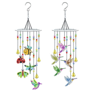 DIY Diamond Painting Suncatcher Wind Chime Kit with Hummingbirds and Beads