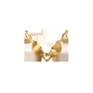 Golden bikini-shaped jewelry connector with three hanging holes for DIY necklaces