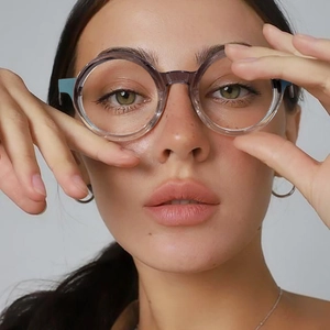Retro Round Frame Anti Blue Light Blocking Glasses PC Frame AC Lens Vintage Unisex Optical Eyewear