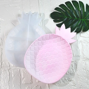 Moule en silicone plateau feuille d'ananas pour résine et plâtre avec texture détaillée