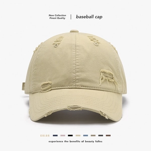 Distressed Washed Baseball Cap 100% Cotton Adjustable Vintage Streetwear Retro Style Unisex Sun Shade Hat