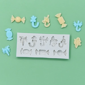 Christmas candy and candy cane silicone mold for DIY cake decoration and baking crafts