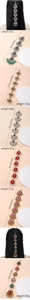 Detailed view of Middle Eastern style head chains showing various gem styles and dimensions