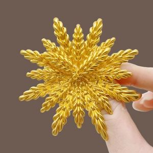 Broche Épi De Blé Élégante Alliage De Zinc Forme Rayon De Soleil Boucle De Taille Bijoux Pour Femmes