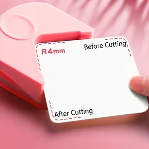Pink R4 corner rounder punch for cutting rounded edges on paper cards and photos