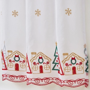 Rideau de porte de Noël avec broderie de renne pour décoration festive de la maison