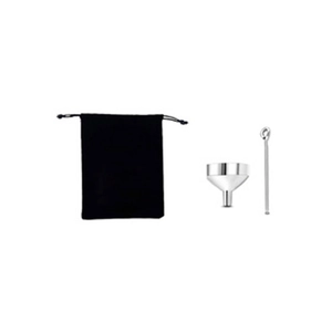 Stainless steel double cross urn necklace with funnel filler kit and black velvet pouch