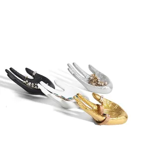 Elegant hand-shaped resin jewelry display stand for rings and bracelets in four colors