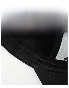 Detail of the wide sweat-absorbent band inside the black baseball cap for men