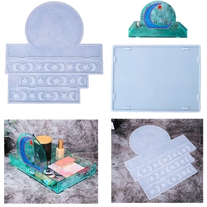 Dream Castle Storage Box Silicone Mold DIY Epoxy Resin Casting Tool Eid Mubarak Ramadan Moon Star Mosque Handmade Craft