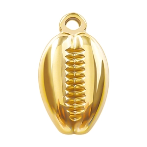Pendentif football doré en acier inoxydable 304 avec placage or 18k et texture réaliste