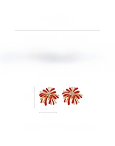 Détail macro de boucles d'oreilles feu d'artifice avec zircons et tige en argent