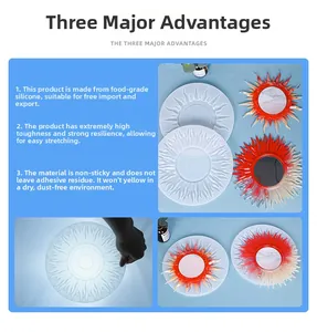 Detailed view of sunburst silicone mold featuring high flexibility and non-stick surface