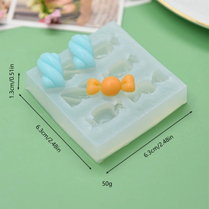 Square DIY candy silicone mold for chocolate and resin craft with 6.3cm size