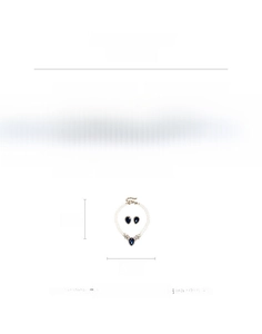 Détails du pendentif goutte bleue et du collier de perles multicouches avec dimensions