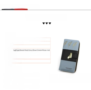 Detailed dimension guide for the patchwork PU leather long wallet with card slots
