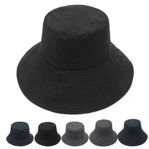 Bucket Hat Breathable Mesh Polyester Sun Protection Outdoor Fishing Solid Color Casual For Men Women