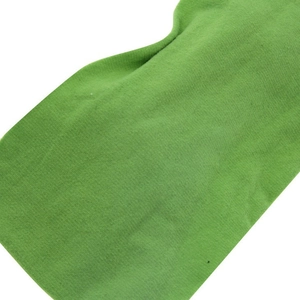Elastic nylon baby headband with three green chiffon bunny ears for infants