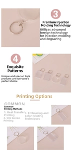 Detailed view of various acrylic keychain shapes including round and square with metal rings