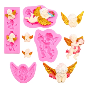 Engel Cupid Silikonform Für DIY Kuchen Fondant Schokolade Kerze Seife Gips Harz Handwerk Machen Detaillierte Geflügelte Kunst
