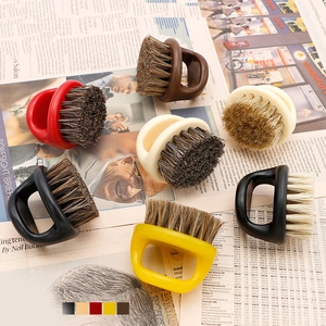 Men's boar bristle grooming brushes for beard styling and hair cleaning in seven colors