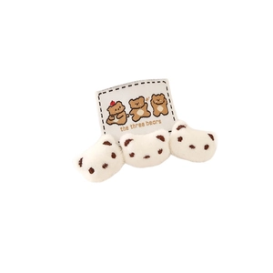 Plush bear fisherman hat with three embroidered bears and 'The Three Bears' label