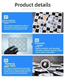 Detailed view of crown chess piece silicone mold for DIY resin jewelry making projects