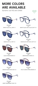 Multiple color options for ZS-1040 folding sunglasses with HD UV400 protective lenses