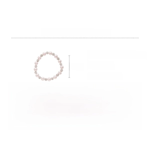 Detailed technical diagram showing 18cm pearl bracelet length and 0.6cm bead diameter