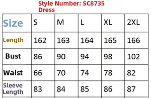Guide des tailles détaillé pour la robe de soirée à paillettes argentées avec mesures de longueur