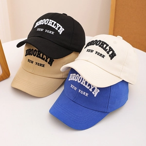 Classic Brooklyn New York embroidered cotton baseball caps in four stylish colors