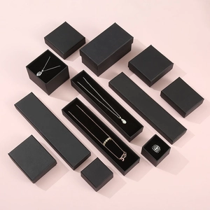 Jewelry Gift Box Kraft Paper Cardboard Packaging With Sponge For Rings Earrings Necklaces Bracelets Minimalist